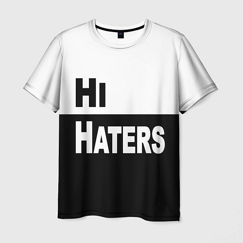 Мужская футболка Hi haters - Bye haters / 3D-принт – фото 1