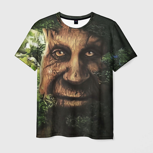 Мужская футболка Дерево с лицом мем Мудрое дерево / 3D-принт – фото 1