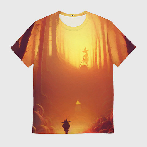 Мужская футболка Темная ведьма колдует в жутком лесу / 3D-принт – фото 1