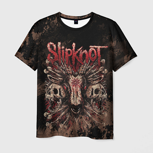 Мужская футболка Slipknot skull / 3D-принт – фото 1