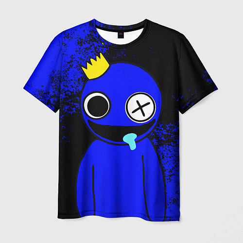 Мужская футболка Радужные друзья: улыбчивый Синий / 3D-принт – фото 1