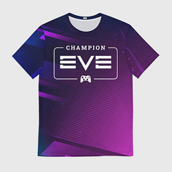 Мужская футболка EVE gaming champion: рамка с лого и джойстиком на