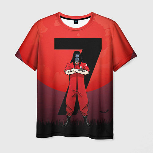 Мужская футболка Седьмой - Slipknot / 3D-принт – фото 1