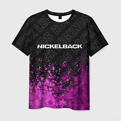 Футболка мужская Nickelback rock legends: символ сверху, цвет: 3D-принт