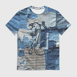 Футболка мужская Cotton Rag - Patchwork -Tiger, цвет: 3D-принт