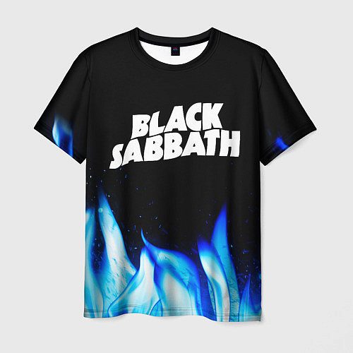 Мужская футболка Black Sabbath blue fire / 3D-принт – фото 1