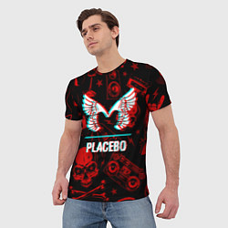 Футболка мужская Placebo rock glitch, цвет: 3D-принт — фото 2