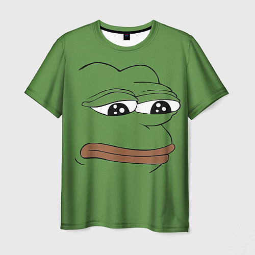 Мужская футболка Лягушонок Pepe грустит / 3D-принт – фото 1