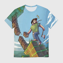 Мужская футболка Minecraft style