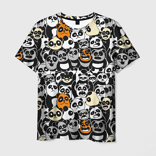Мужская футболка Злобные панды / 3D-принт – фото 1