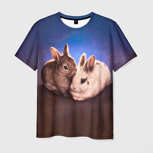 Мужская футболка Кроличьи нежности / 3D-принт – фото 1
