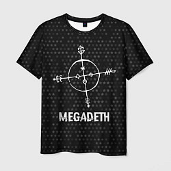 Футболка мужская Megadeth glitch на темном фоне, цвет: 3D-принт