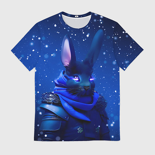 Мужская футболка Кролик в доспехах / 3D-принт – фото 1