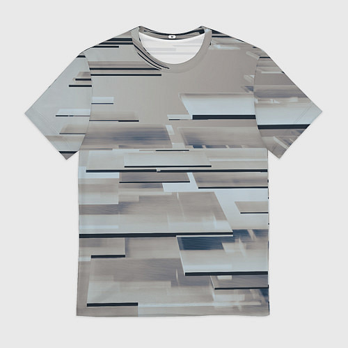 Мужская футболка Металлические пластины в абстракции / 3D-принт – фото 1