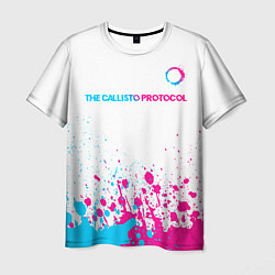 Футболка мужская The Callisto Protocol neon gradient style: символ, цвет: 3D-принт