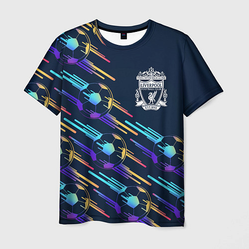 Мужская футболка Liverpool градиентные мячи / 3D-принт – фото 1