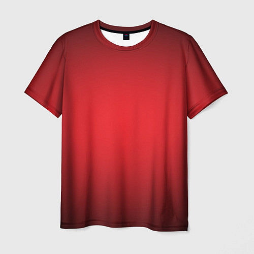 Мужская футболка Красно-черная затемняющая виньетка / 3D-принт – фото 1
