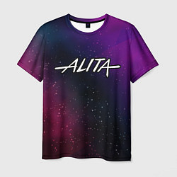 Футболка мужская Alita gradient space, цвет: 3D-принт