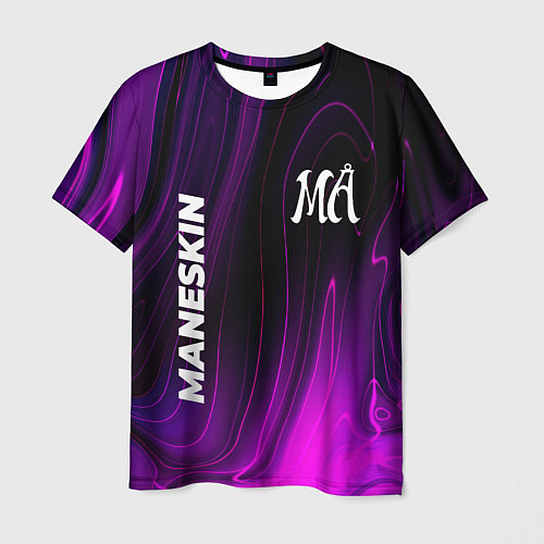 Мужская футболка Maneskin violet plasma / 3D-принт – фото 1