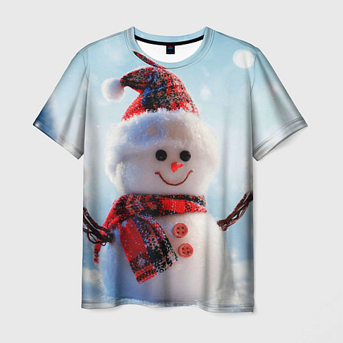 Мужская футболка Снеговичёк / 3D-принт – фото 1