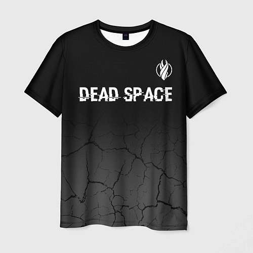 Мужская футболка Dead Space glitch на темном фоне: символ сверху / 3D-принт – фото 1