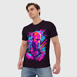 Футболка мужская Jason Statham - pop art, цвет: 3D-принт — фото 2