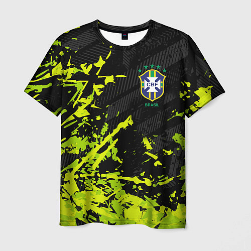 Мужская футболка Сборная Бразилия пятна / 3D-принт – фото 1