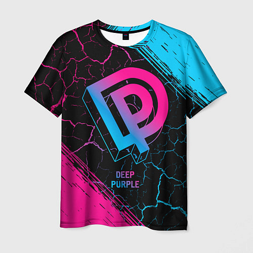 Мужская футболка Deep Purple - neon gradient / 3D-принт – фото 1