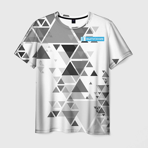 Мужская футболка Графика-треугольник / 3D-принт – фото 1