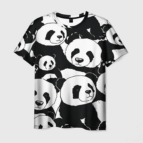 Мужская футболка С пандами паттерн / 3D-принт – фото 1