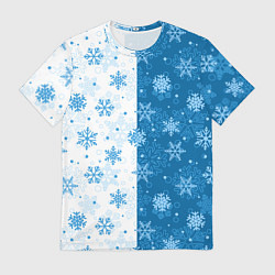 Мужская футболка Красивые снежинки