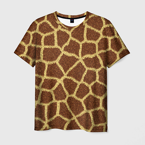 Мужская футболка Текстура жирафа / 3D-принт – фото 1