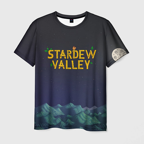 Мужская футболка Ночь в Stardew Valley / 3D-принт – фото 1