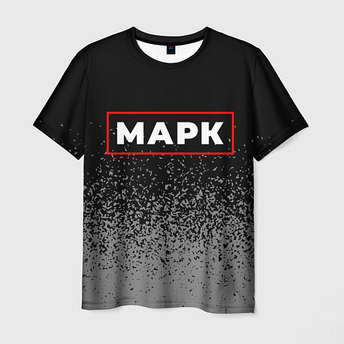 Мужская футболка Марк - в красной рамке на темном / 3D-принт – фото 1