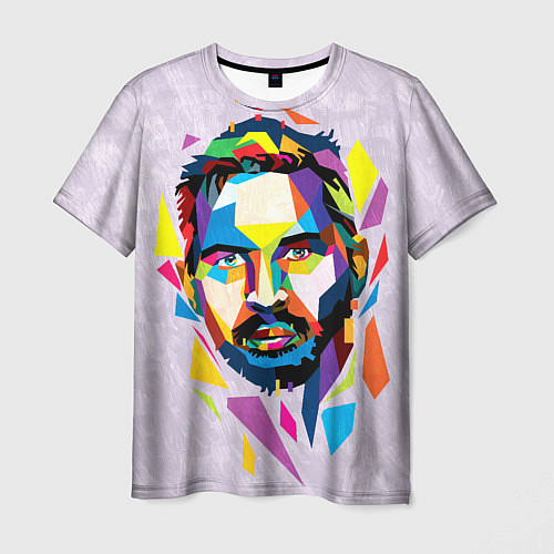 Мужская футболка Портрет Тома Харди в геометрическом стиле / 3D-принт – фото 1
