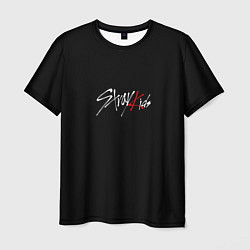 Футболка мужская Stray Kids white logo, цвет: 3D-принт