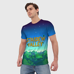 Футболка мужская Горы Stardew Valley, цвет: 3D-принт — фото 2