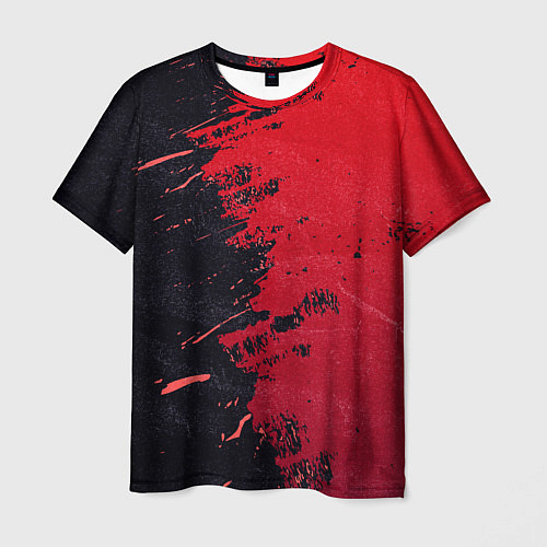 Мужская футболка Черное и красное / 3D-принт – фото 1