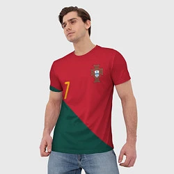 Футболка мужская Роналду ЧМ 2022 сборная Португалии, цвет: 3D-принт — фото 2