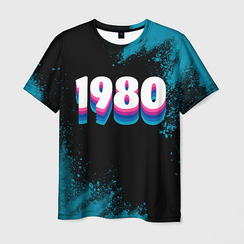 Мужская футболка Made in 1980: vintage art / 3D-принт – фото 1
