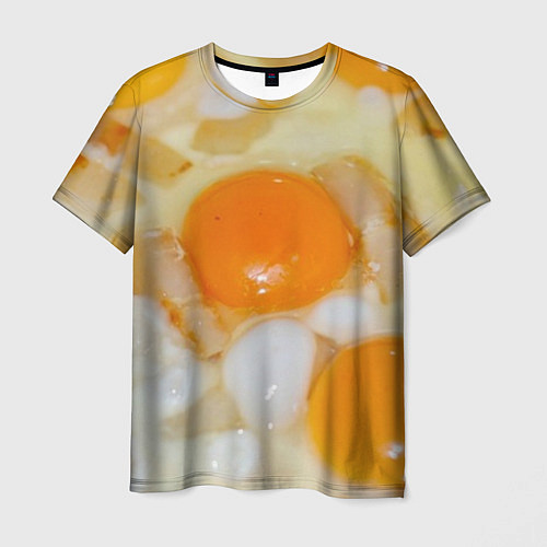 Мужская футболка Яичница с салом / 3D-принт – фото 1