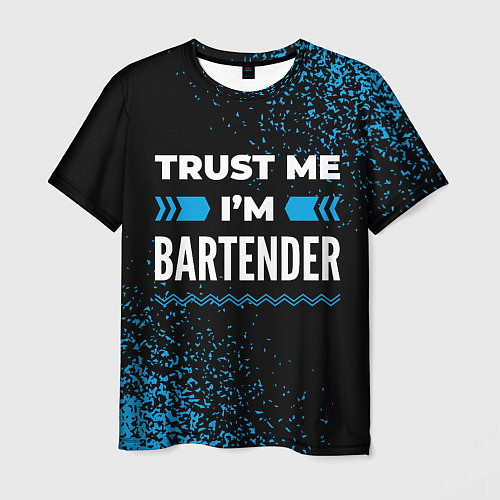 Мужская футболка Trust me Im bartender dark / 3D-принт – фото 1