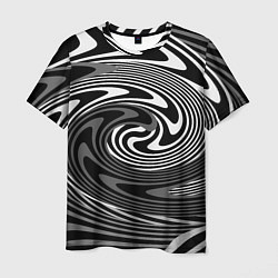Футболка мужская Black and white abstract pattern, цвет: 3D-принт