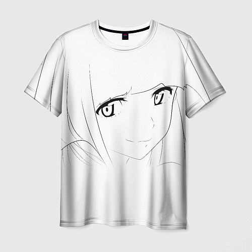 Мужская футболка Аниме девочка скетч / 3D-принт – фото 1