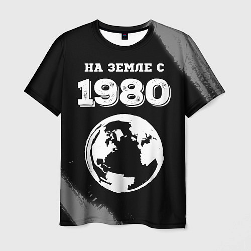 Мужская футболка На Земле с 1980: краска на темном / 3D-принт – фото 1