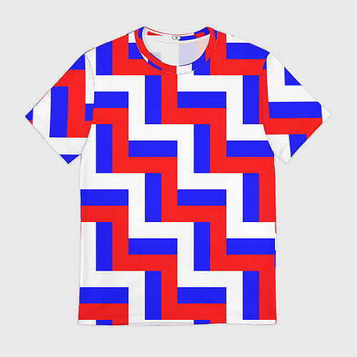 Мужская футболка Плетение триколор / 3D-принт – фото 1