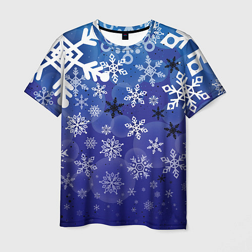 Мужская футболка Сказочный снегопад / 3D-принт – фото 1