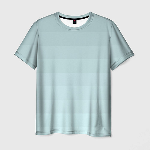 Мужская футболка Голубые горизонтальные полосы, градиент / 3D-принт – фото 1