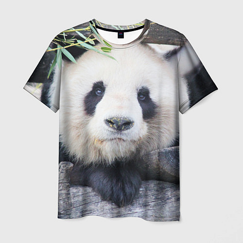 Мужская футболка Панда отдыхает / 3D-принт – фото 1