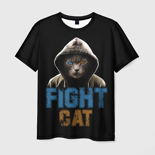 Мужская футболка Бойцовский клуб : бойцовский кот / 3D-принт – фото 1